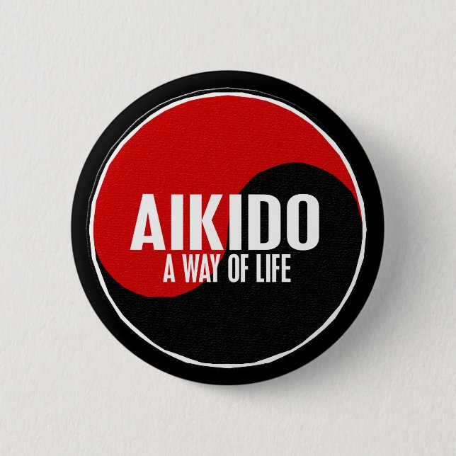 Yin Yang Aikido 1 Button (Vorderseite)