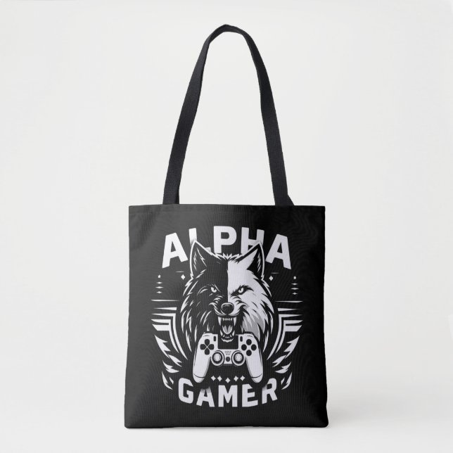 Yin Yang Alpha Gamer Wolf Tasche (Vorderseite)