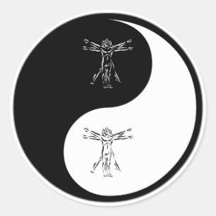 Yin Yang Anthropologie Runder Aufkleber