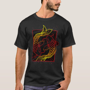 Yin Yang Asian Koi Fisch Traditionelle Japaner T-Shirt