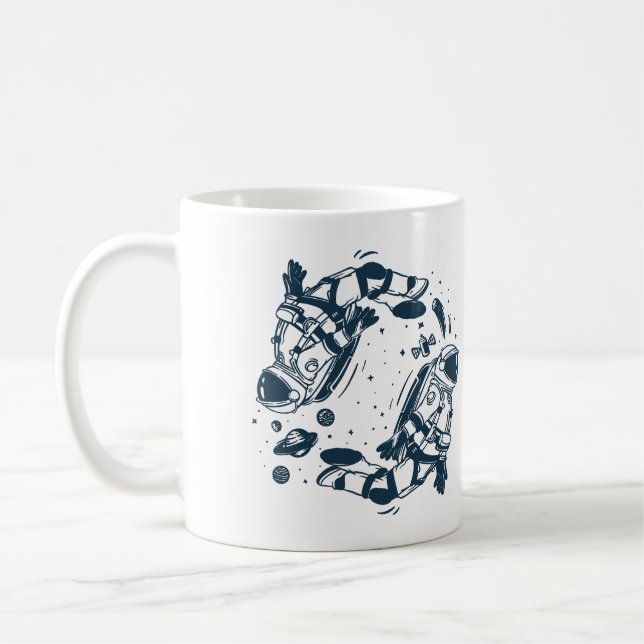 Yin Yang Astronaut Kaffeetasse (Links)