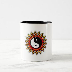 Yin Yang ausgeglichener Sun Zweifarbige Tasse