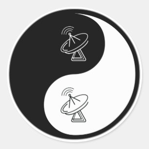 Yin Yang Avionik Runder Aufkleber