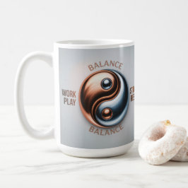 Yin Yang Balance Work Play Study Rest Mug Kaffeetasse