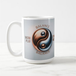 Yin Yang Balance Work Play Study Rest Mug Kaffeetasse