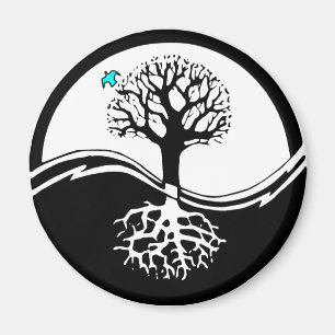 Yin Yang Baum Magnet