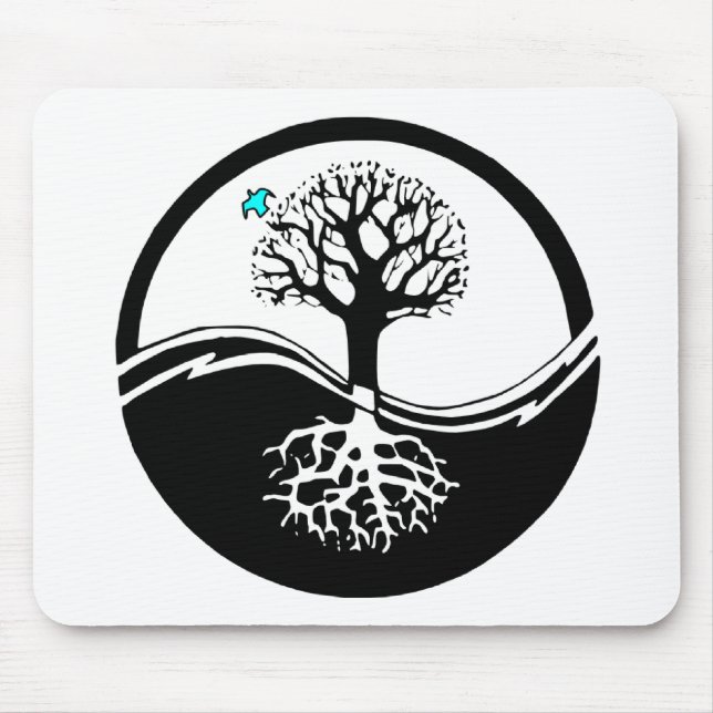 Yin Yang Baum Mousepad (Vorne)