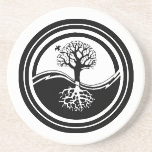 Yin Yang Baum-Untersetzer Untersetzer