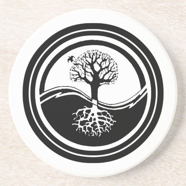 Yin Yang Baum-Untersetzer Untersetzer (Vorne)