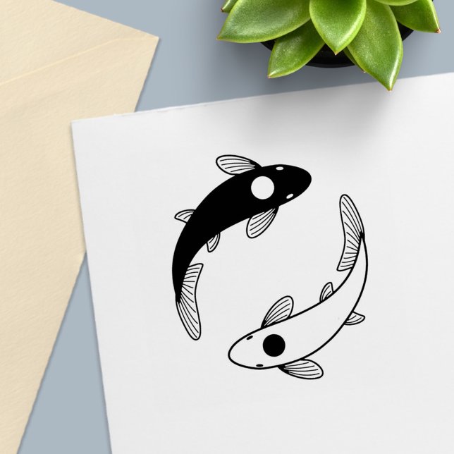 Yin Yang Black and White Fish Permastempel (Von Creator hochgeladen)
