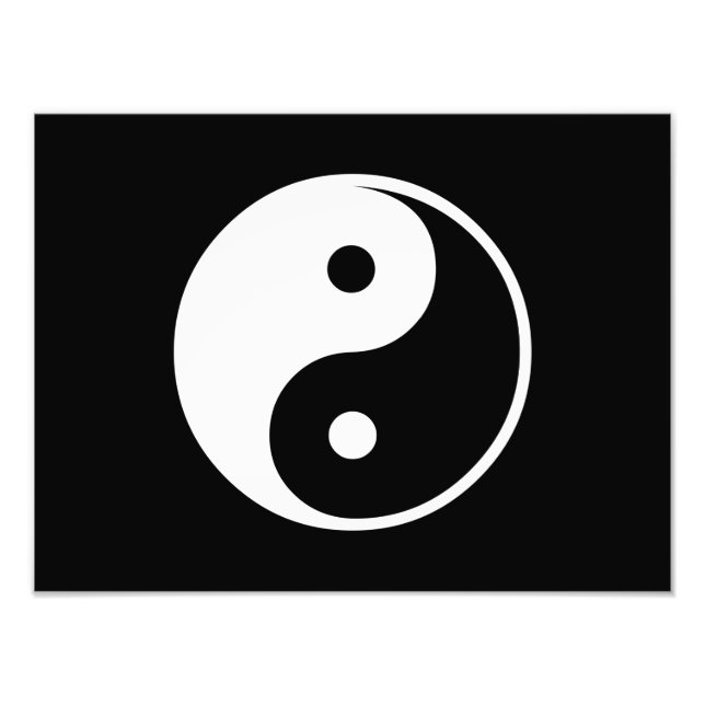 Yin Yang Black and White Illustration Template Fotodruck (Vorne)