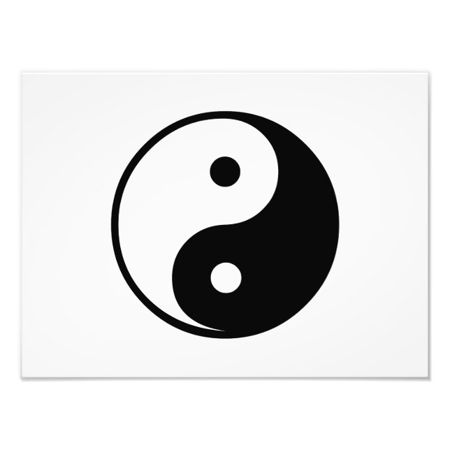 Yin Yang Black and White Illustration Template Fotodruck (Vorne)