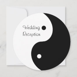 Yin Yang Black and White Wedeption Einladung