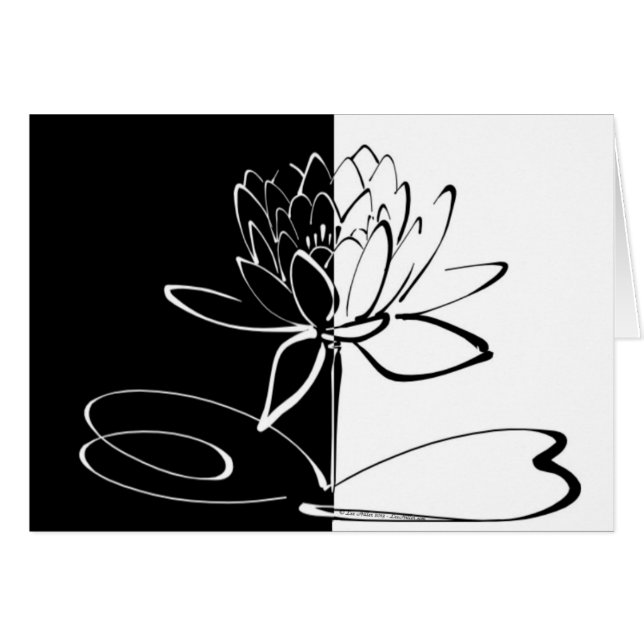 Yin Yang Black Lotus Blossom (Devant horizontal)