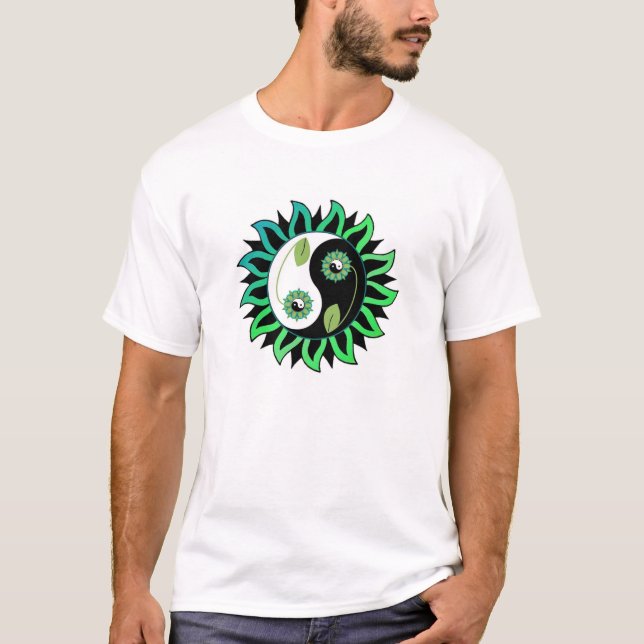 Yin-Yang Blume T-Shirt (Vorderseite)