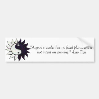 Yin-Yang Blume und Lao Tzu zitieren Bumber Autoaufkleber