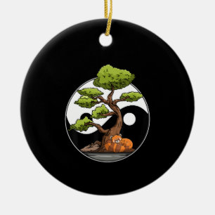 Yin Yang Bonsai Tao Taoismus Spirituosen Meditat Keramik Ornament