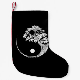 Yin Yang Bonsai Tree Japanischer Buddhist Zen Kleiner Weihnachtsstrumpf