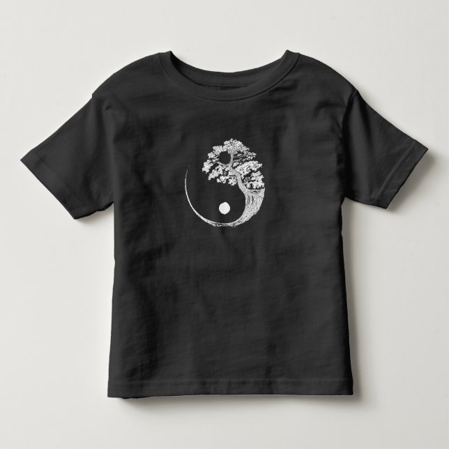 Yin Yang Bonsai Tree Japanischer Buddhist Zen Kleinkind T-shirt (Vorderseite)