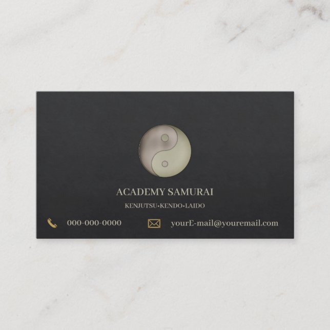Yin Yang Business Card Visitenkarte (Vorderseite)