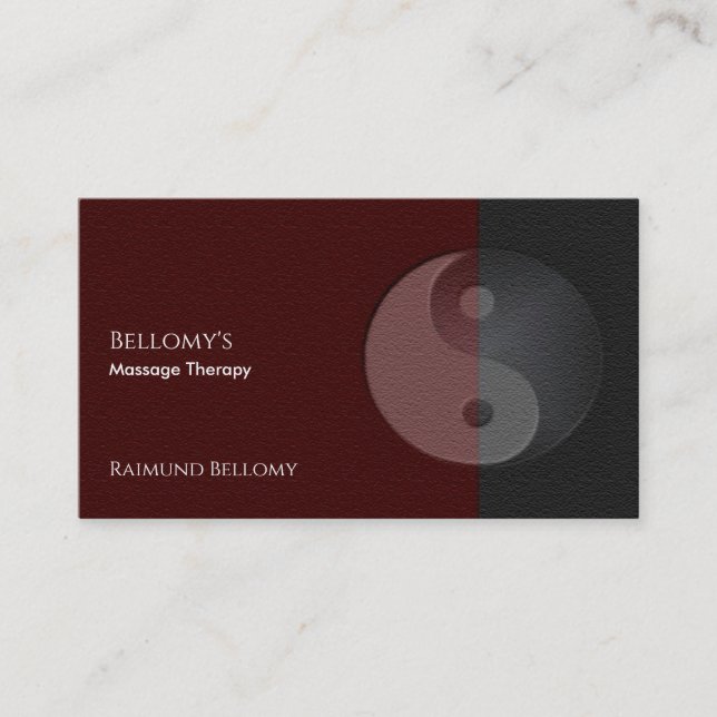 Yin Yang Business Card Visitenkarte (Vorderseite)