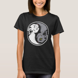 Yin-Yang Cat Kitten Katzen Chinesische Philosophie T-Shirt