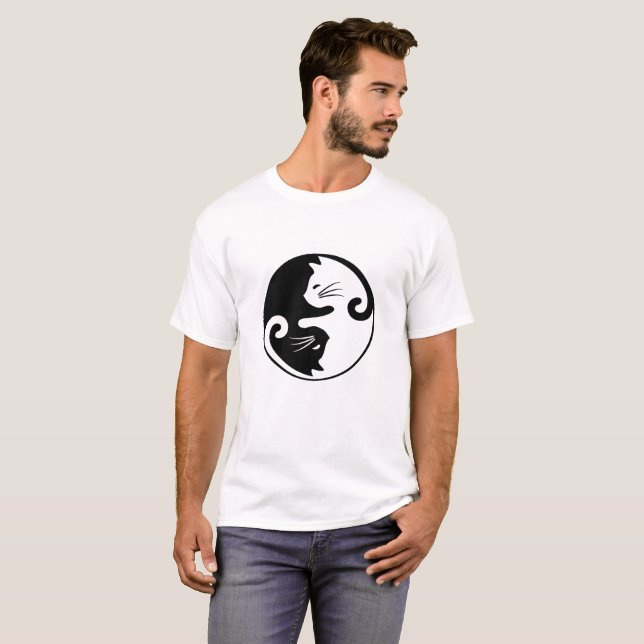YIN YANG CAT T-Shirt (Vorne ganz)