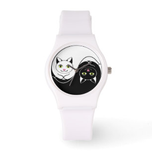 Yin Yang Cats Armbanduhr