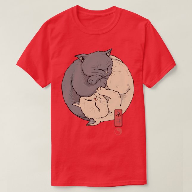 Yin Yang Cats T-Shirt (Design vorne)