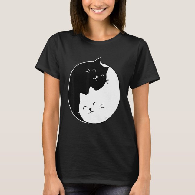 Yin Yang Cats T-Shirt (Vorderseite)