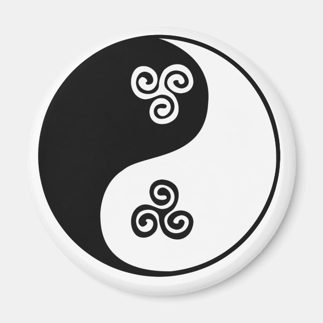 Yin Yang Celtic Tri Spiral Magnet (Vorne)