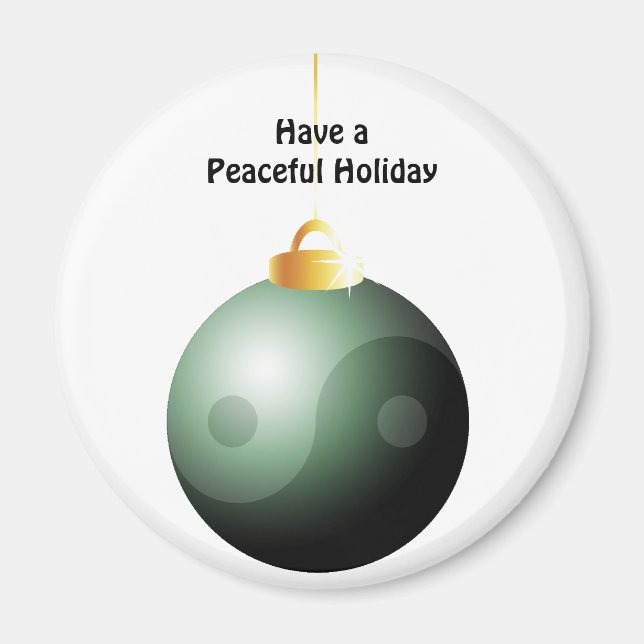 Yin Yang Christmas Ball Magnet (Vorne)