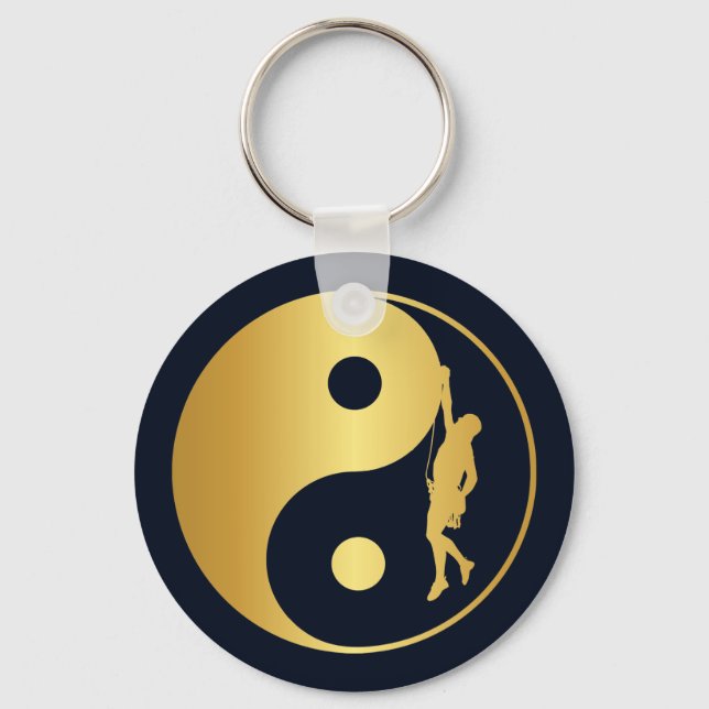 Yin & Yang Climber (Gold) Schlüsselanhänger (Vorderseite)