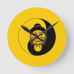 Yin Yang Clock Runde Wanduhr