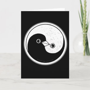 Yin Yang colombe paix et harmonie Carte de voeux