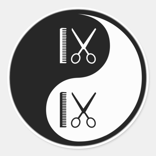 Yin Yang Cosmetology Runder Aufkleber (Vorderseite)