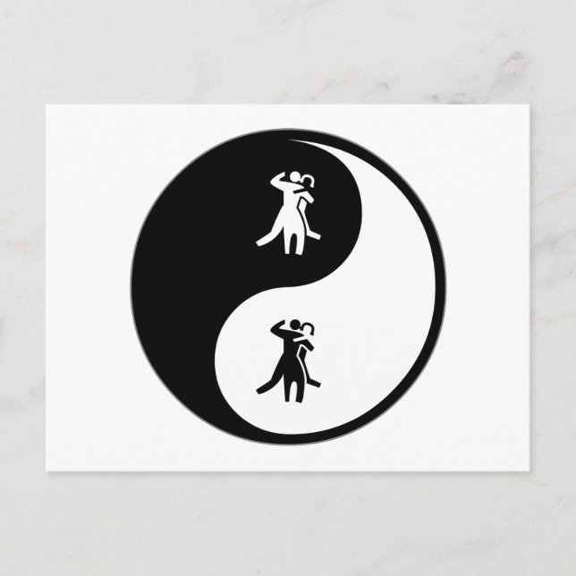 Yin Yang Dance Postkarte (Vorderseite)