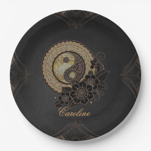 Yin Yang das Symbol für Balance Pappteller