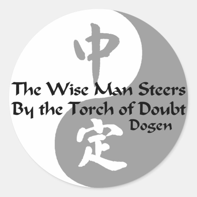 Yin Yang - Der weise Mann Runder Aufkleber (Vorderseite)
