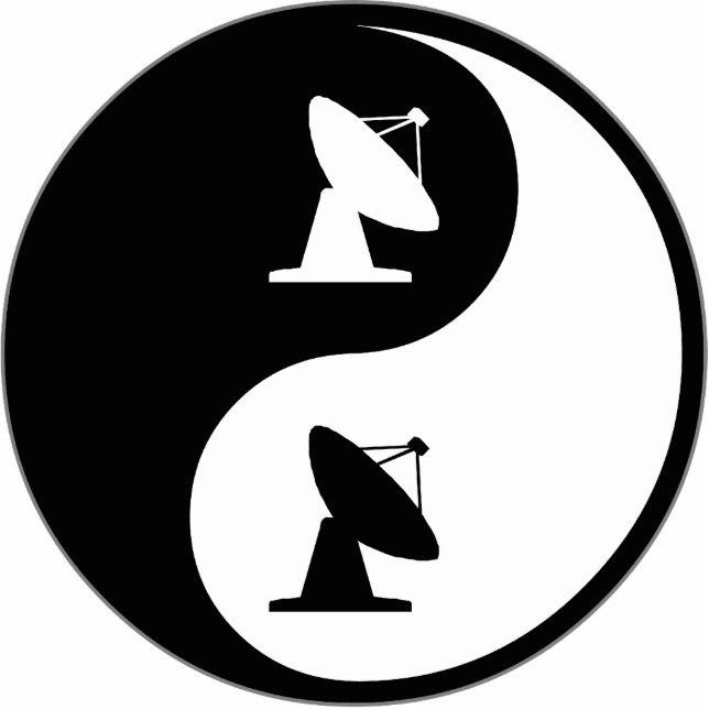 Yin Yang die Astrophysik Fotoskulptur Ornament (Vorne)