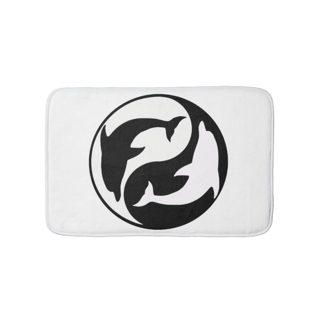 Yin Yang Dolphins Bath Mat Badematte (Vorderseite)