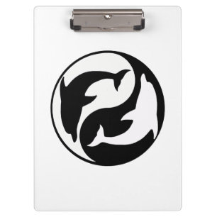 Yin Yang Dolphins Clipboard Klemmbrett
