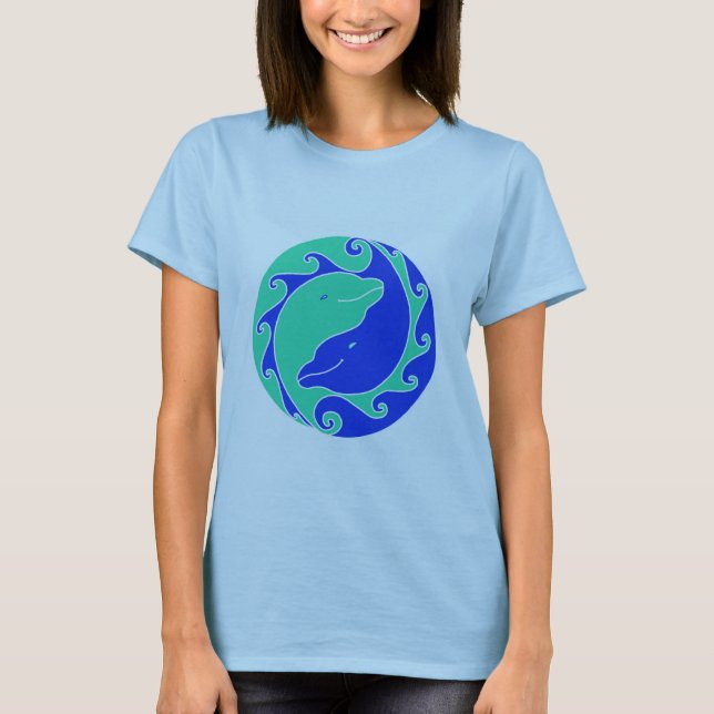 Yin-Yang Dolphins T - Shirt (Vorderseite)