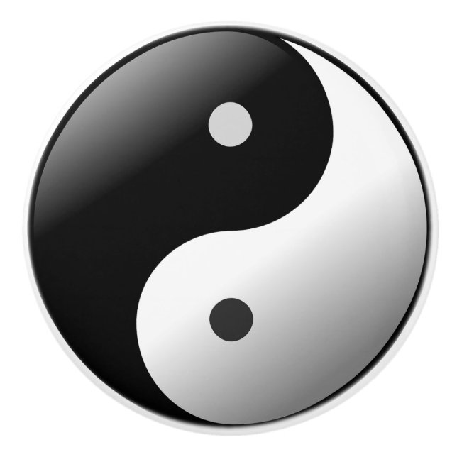 Yin Yang Door Knob Cabinet Pull Keramikknauf (Vorderseite)