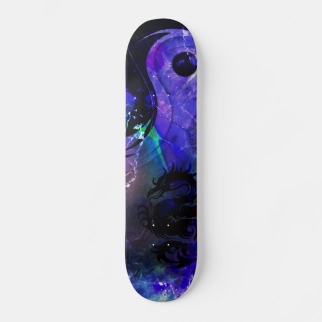 Yin Yang Drache 4 Skateboard (Vorderseite)