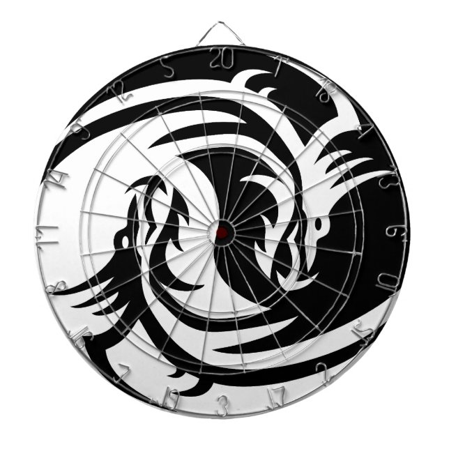 Yin Yang Drache Dartscheibe (vorne)
