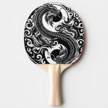 Yin Yang-Drache in Schwarzweiß personalisiert