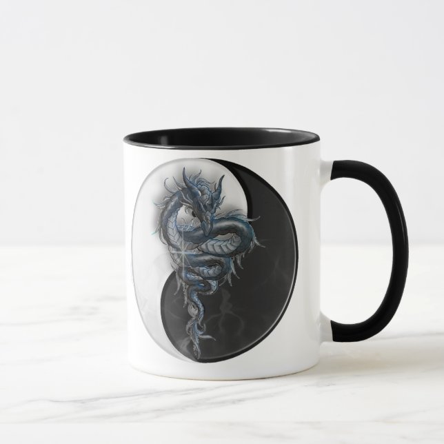 Yin Yang Drache-Wecker-Tasse Tasse (Rechts)