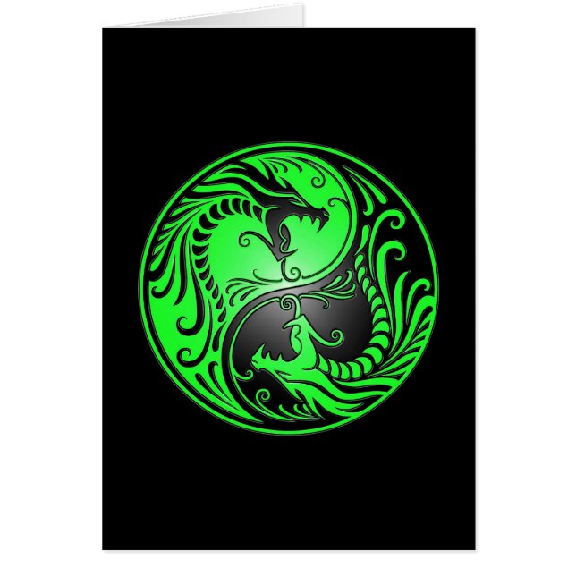 Yin Yang Drachen, Grün und Schwarzes (Vorne)