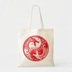Yin Yang Drachen, rot Tragetasche